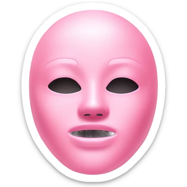 Moisturizing hydrogel face mask pink with slits for eyes, lips and nose  sticker