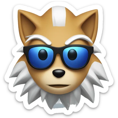 Make sonic the hedgehog with sunglasses sticker