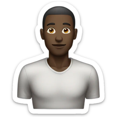 very very skinny black man sticker