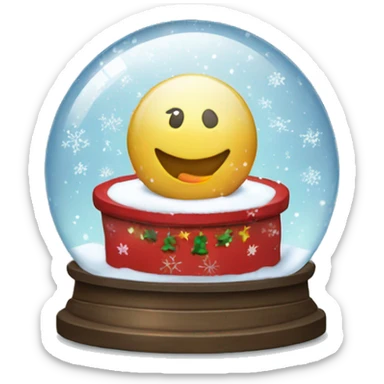 Christmas snowglobe sticker