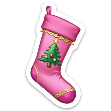 Pink cosmetic Christmas sticker