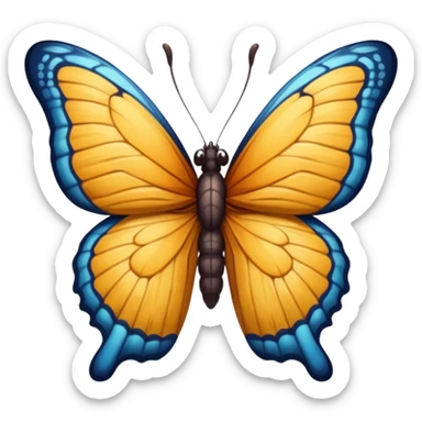 Butterfly with abs  sticker