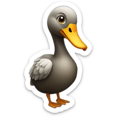 A dodo that looks like a duck with a snout sticker