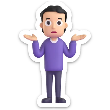 confused man sticker
