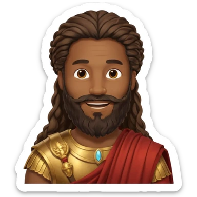 ancient Rome black men long hair long bearded sticker