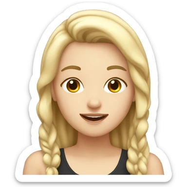 white girl singing sticker