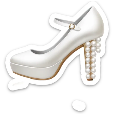 White pearl heels sticker