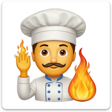 goute enflammée en chef de cuisine sticker