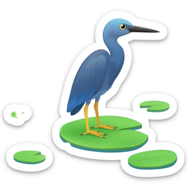 Little blue heron sticker