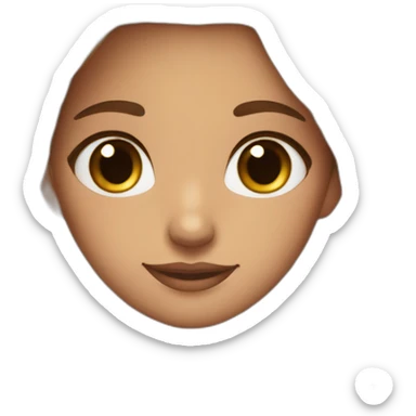 girl with brown here some blue hightlights at the end of her hair and big brown long lashes eyes. and wearing a therapist outfit sticker