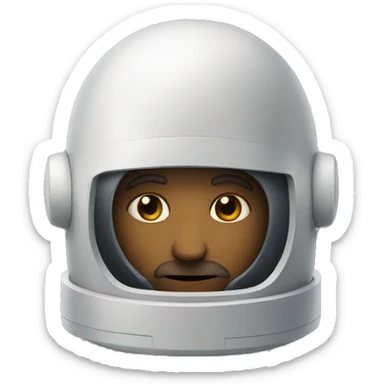 leonardo da vinci with astronaut helmet sticker
