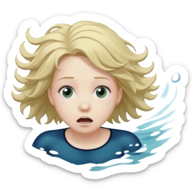 swimmer drowning  sticker