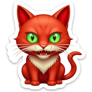  red vampire cat sticker