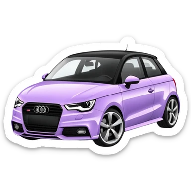 Lavander Audi a1 Black roof and mirror sticker