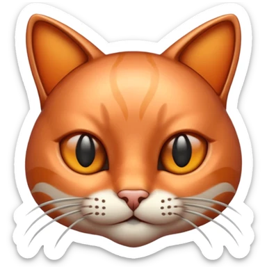 copper cat sticker