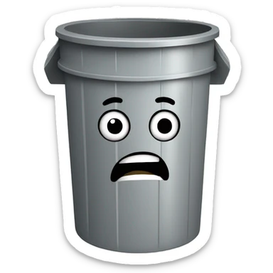running trash can sticker