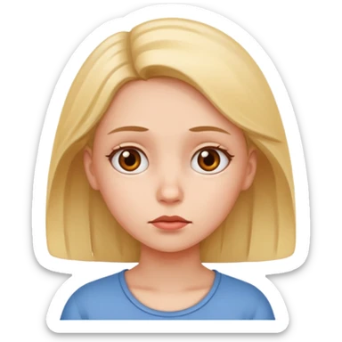 Girl, Questioning face, thinking sticker