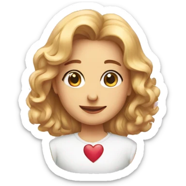 A Heart with Evelyn on it sticker