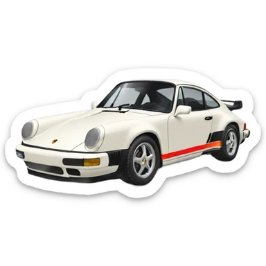 Off white Porsche sticker