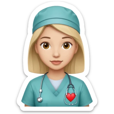 A smart female surgeon sticker