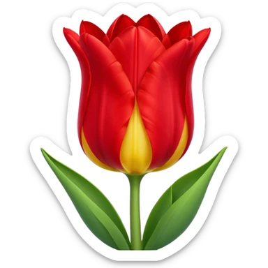 Personified tulip doing a grand battement  sticker