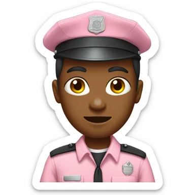 Pink correctional officer sticker
