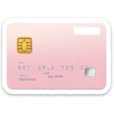 pastel pink credit card sticker