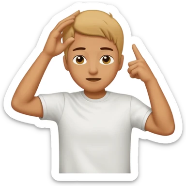 A person dabbing sticker