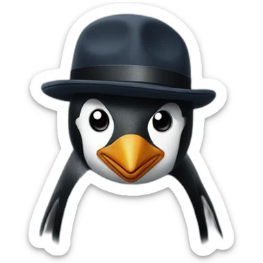 Penguin with tom shelby's flat cap from peaky blinders sticker