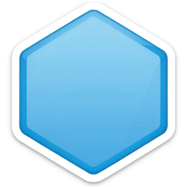 one Hexagon with no face  sticker