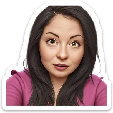 realistic portrait of girl sticker