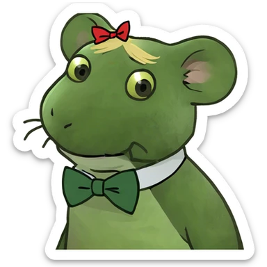 Rat with a blonde wig  sticker