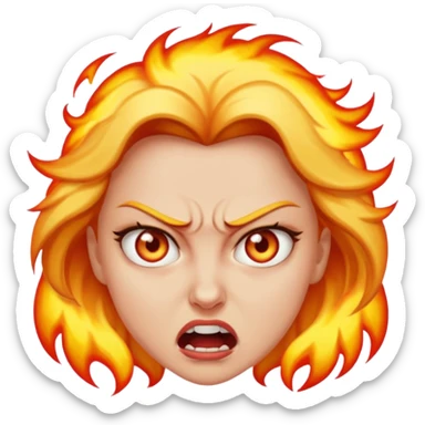 Female rage sticker