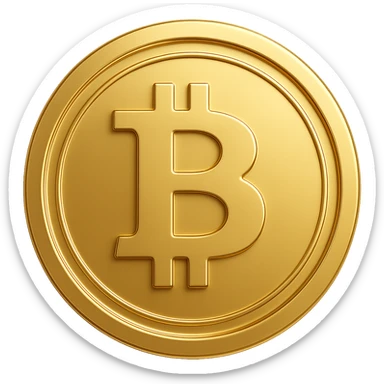 Create a high quality bitcoin coin with smooth edges, polished and production-ready appearance, on a transparent background. sticker