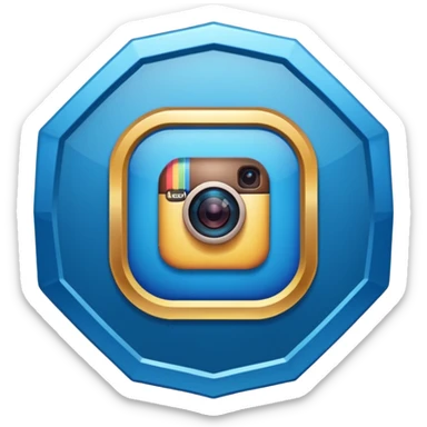Instagram verification badge emoji with eight edges sticker