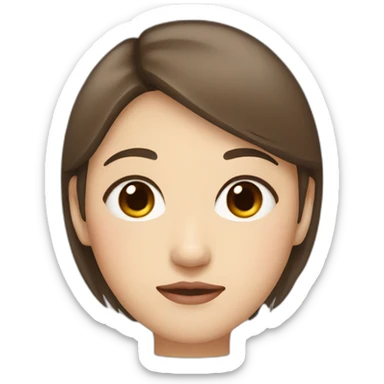 japanese woman brown hair mole under eye sticker