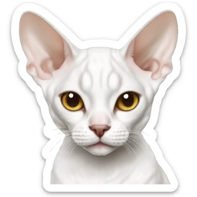 White Devon rex sticker