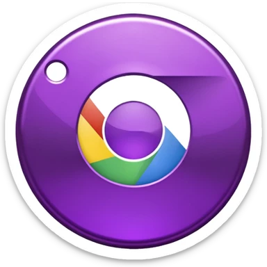 purple googlr chrome icon sticker