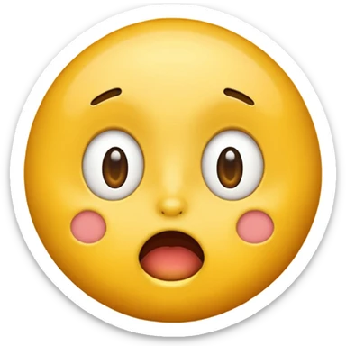 Mind blown yellow emoji  sticker