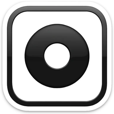 create number 2 in the center of the square shape,  and the square shape is in black color , the number is in white sticker