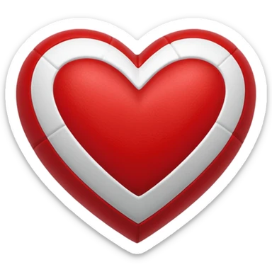 Natación  y voley en un corazón de color  sticker