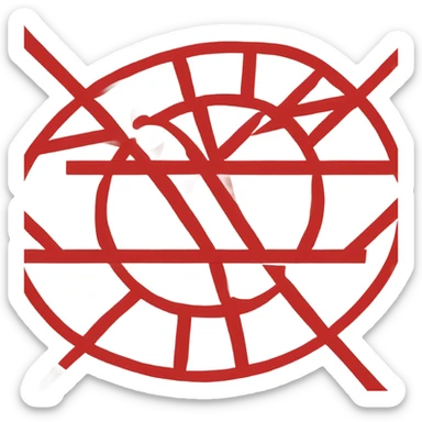 prohibited sign sticker