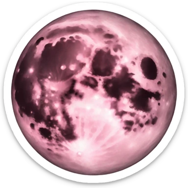 Pink moon  sticker