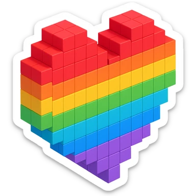 Heart rainbow  sticker
