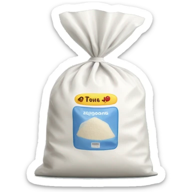 Ziplock bag with flour in it sticker