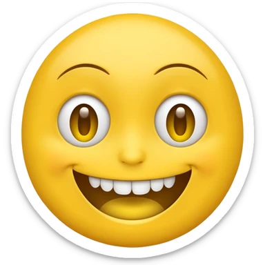 Weird creepy smile emoji sticker