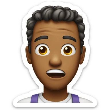 embarrassing with tongue out sticker