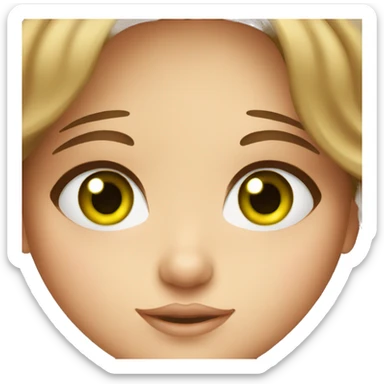 girl with green eyes and brown hair astrology sticker