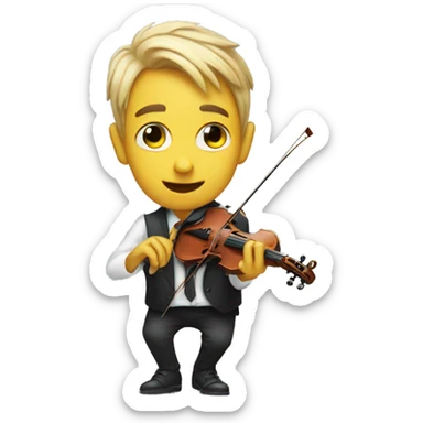 Worlds smallest cricket playing the worlds smallest violin sticker