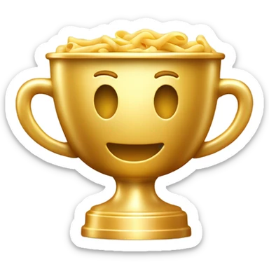 Bowl of Macaroni Golden Trophy sticker